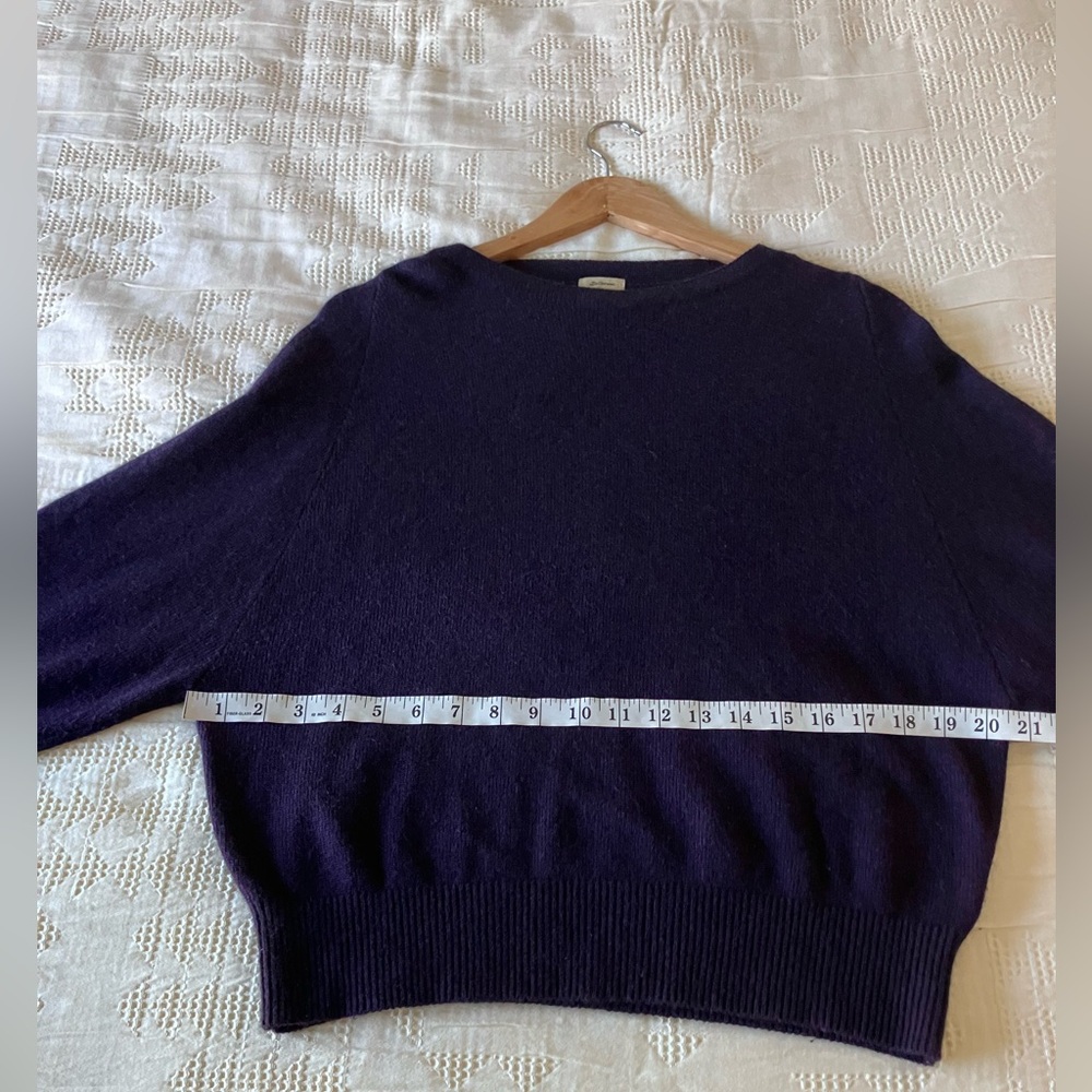 BELLEROSE Purple Boatneck Dolman Sleeve Light Weight Sweater Size 1 - Picture 6 of 10